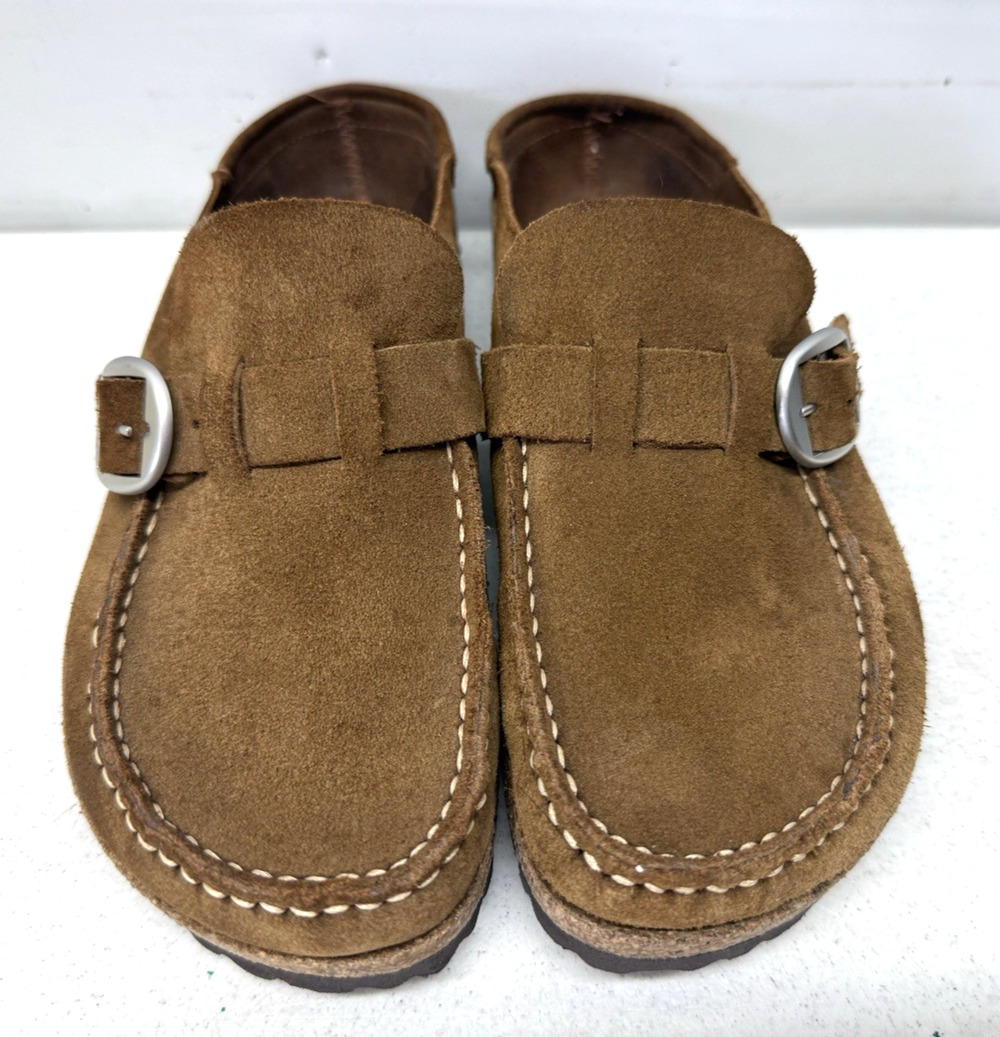 BIRKENSTOCK BUCKLEY SUEDE LEATHER Moccasin Clogs Brown Women's Size EU 37 US 6